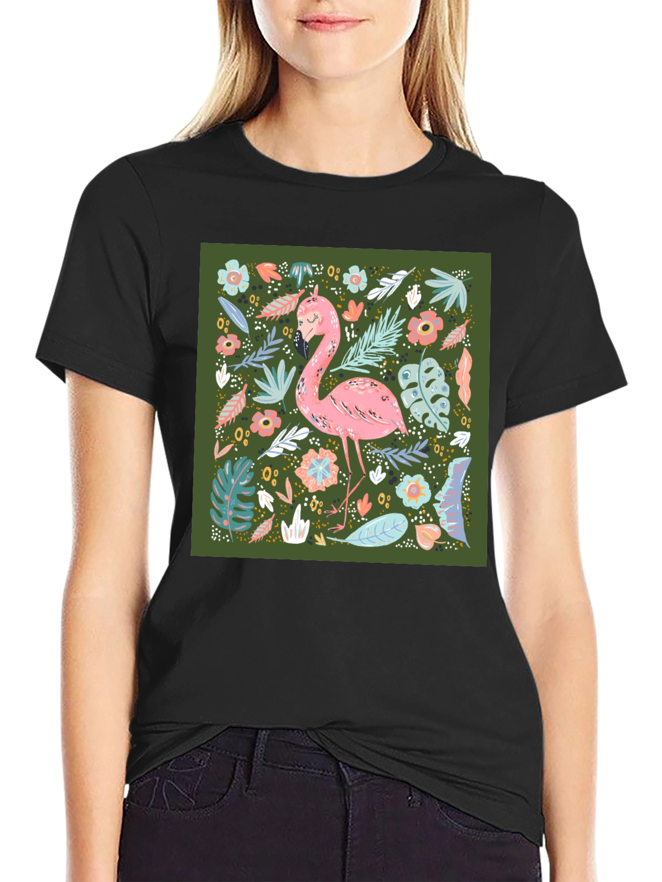 Tropical Flamingo Graphic Tee
