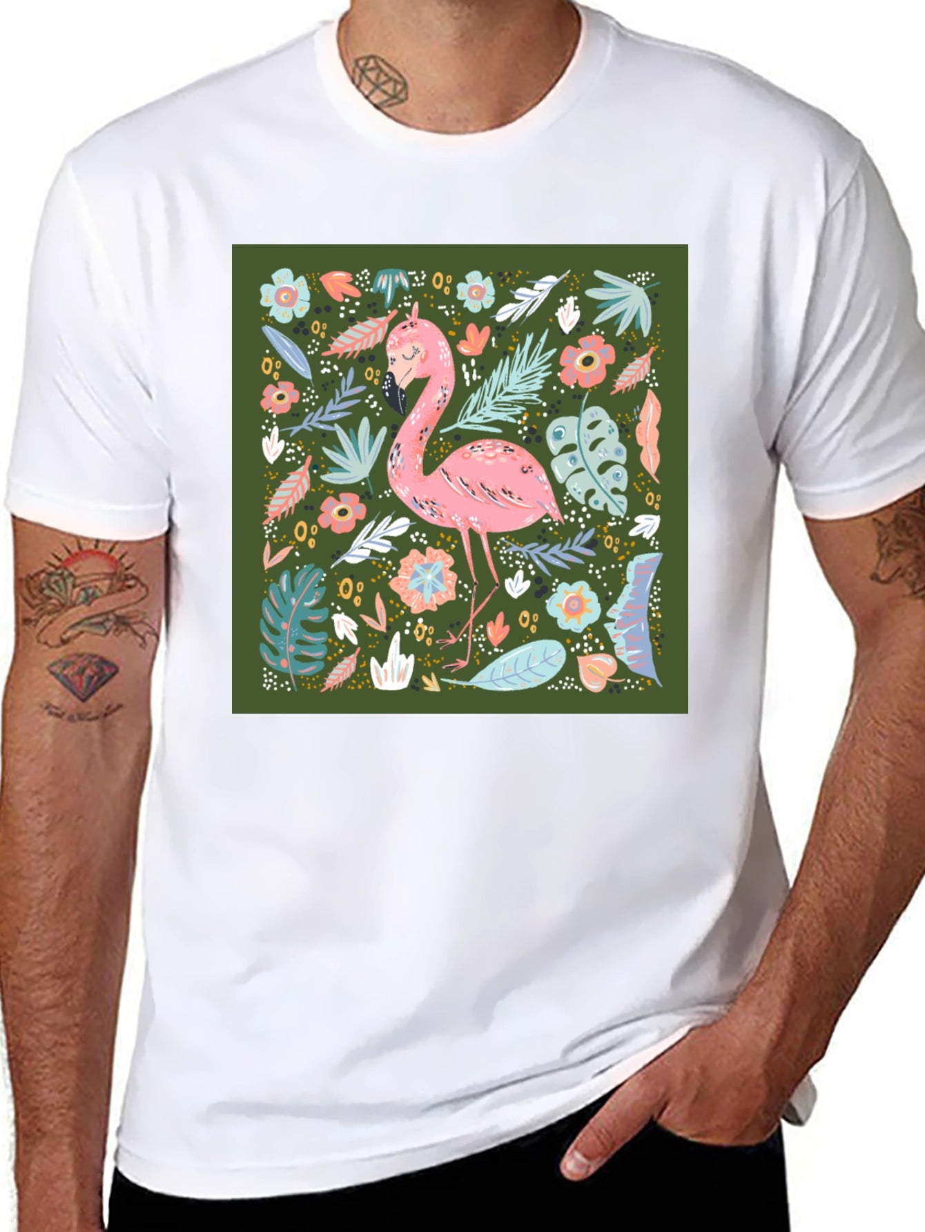 Tropical Flamingo Graphic Tee