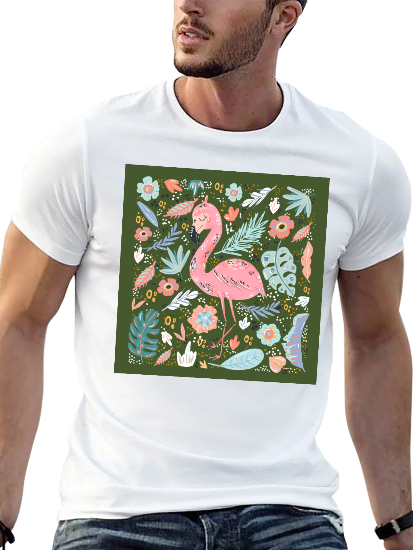 Tropical Flamingo Graphic Tee