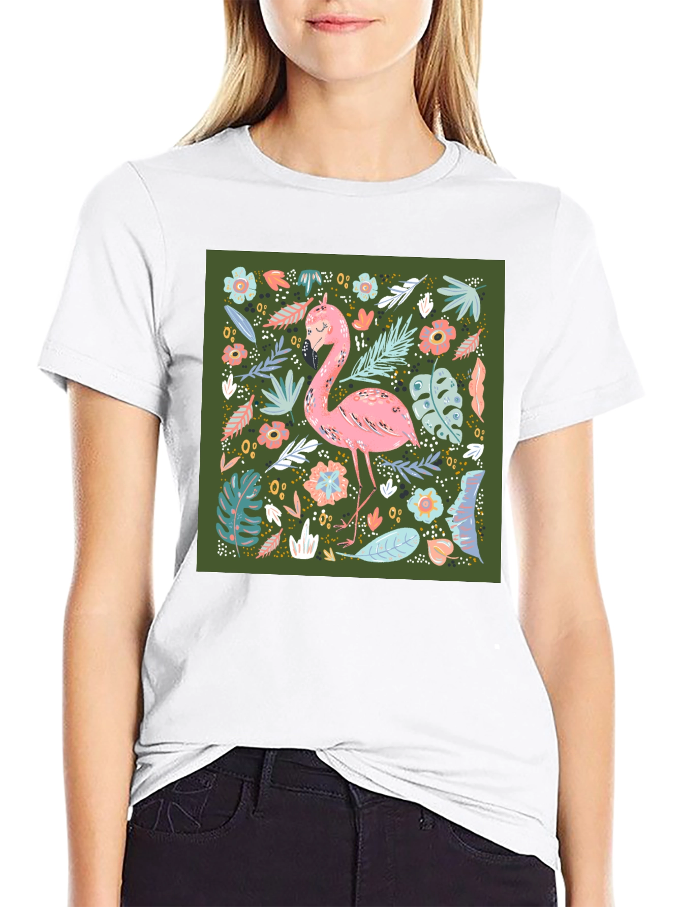 Tropical Flamingo Graphic Tee