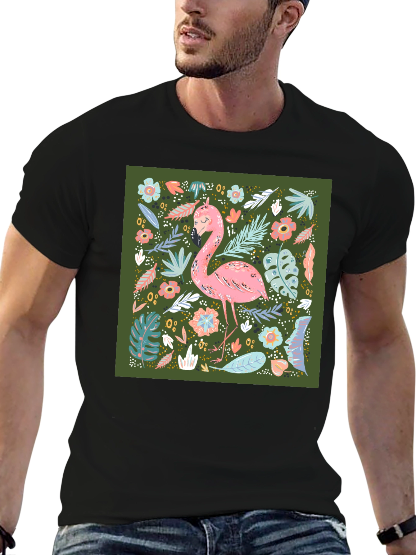 Tropical Flamingo Graphic Tee
