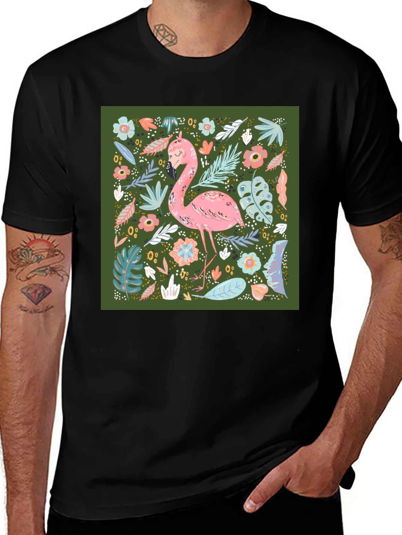 Tropical Flamingo Graphic Tee