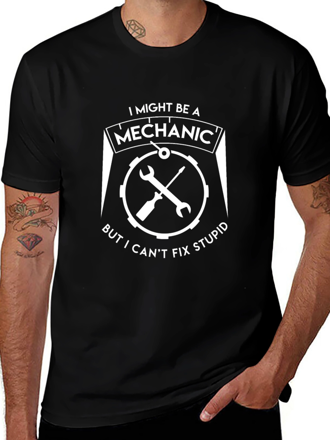 Mechanic T-Shirt - I Cant Fix Stupid Tee