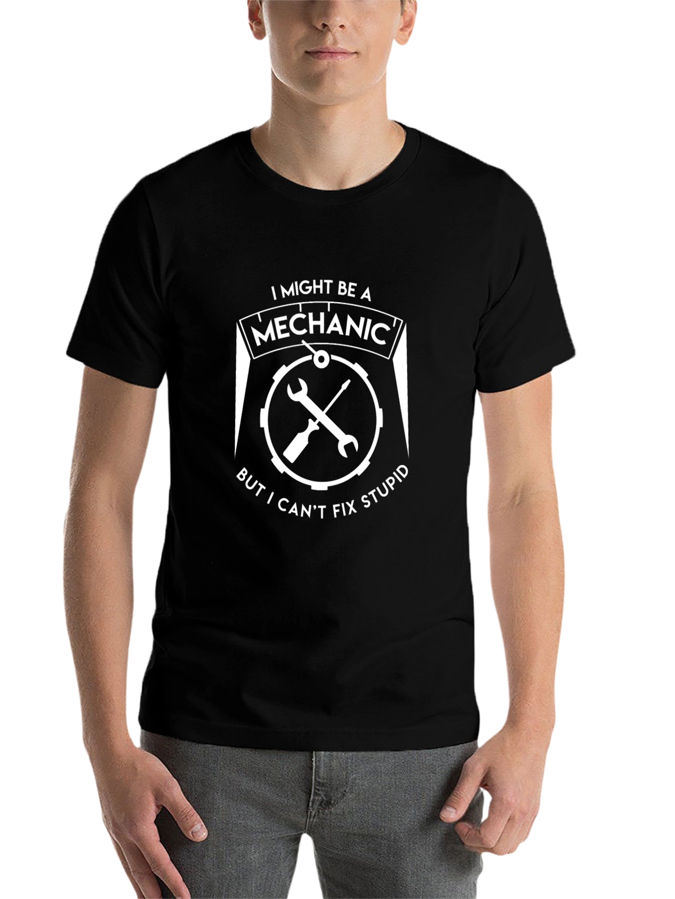 Mechanic T-Shirt - I Cant Fix Stupid Tee