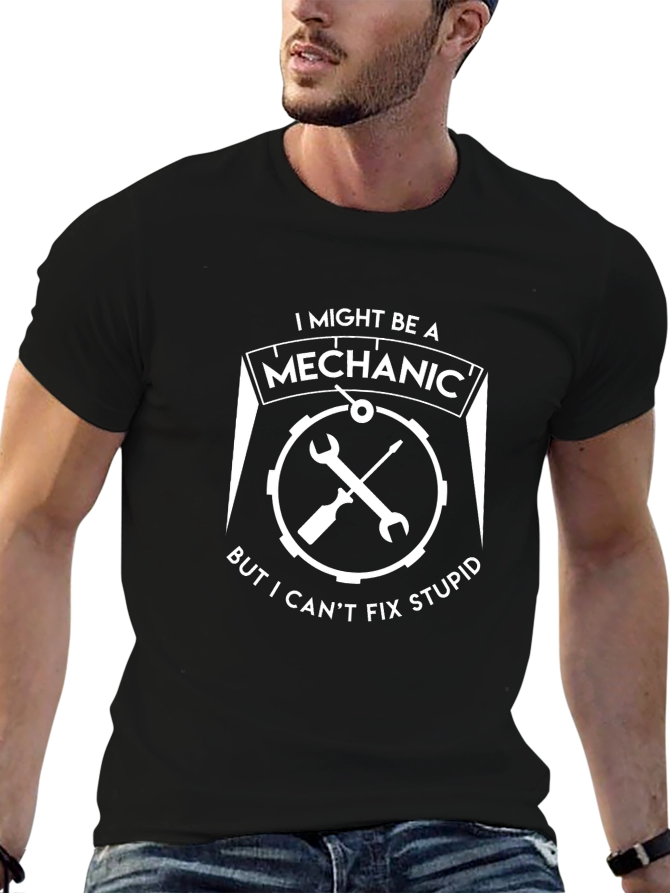 Mechanic T-Shirt - I Cant Fix Stupid Tee