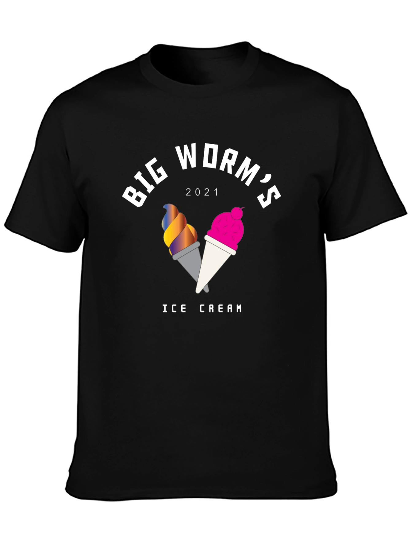 Big Worms 2021 Ice Cream Graphic T-Shirt