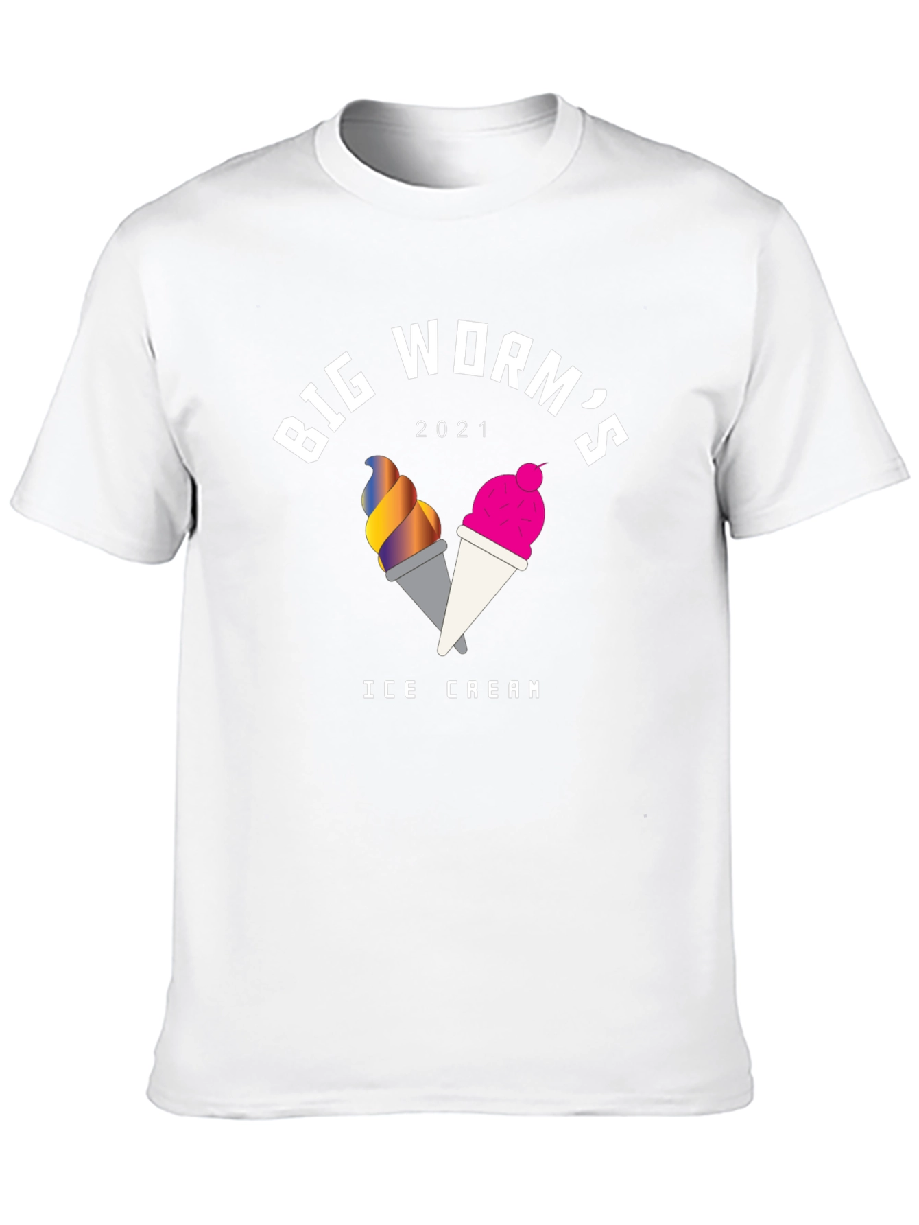 Big Worms 2021 Ice Cream Graphic T-Shirt