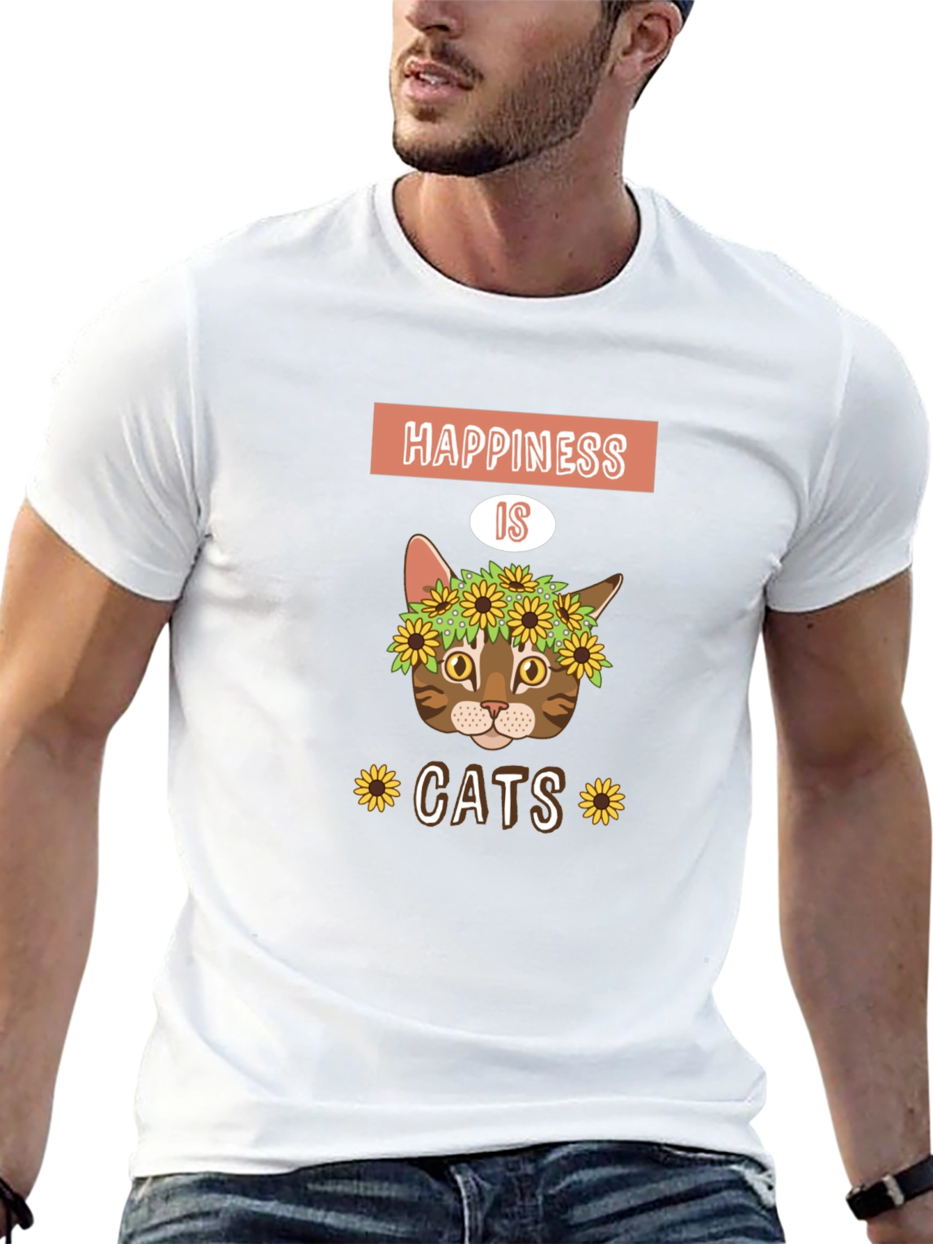 Happiness is Cats Graphic T-Shirt