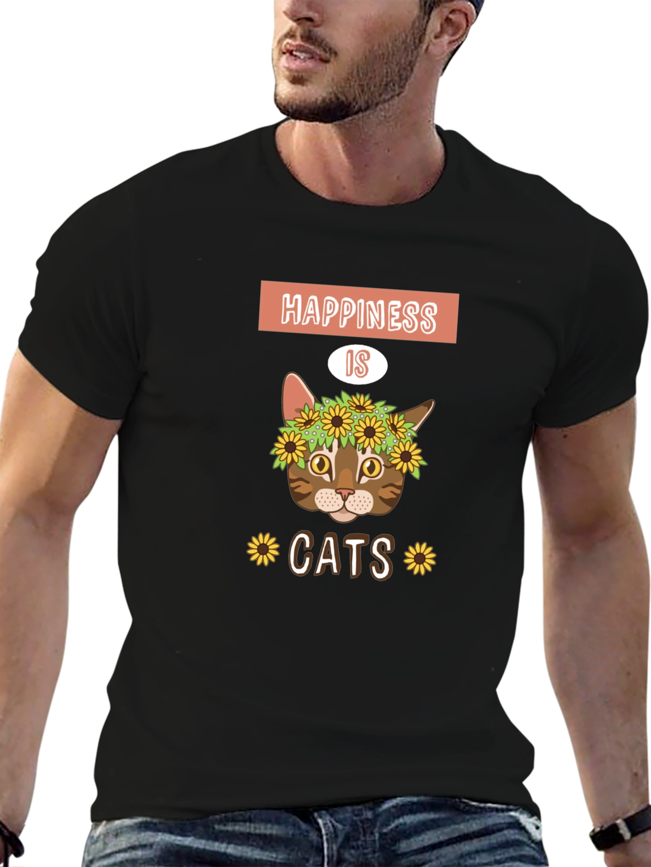 Happiness is Cats Graphic T-Shirt