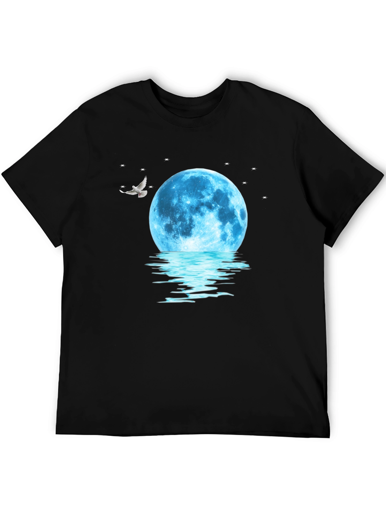 Moonlit Dreams Graphic Tee - Black Cotton Comfort