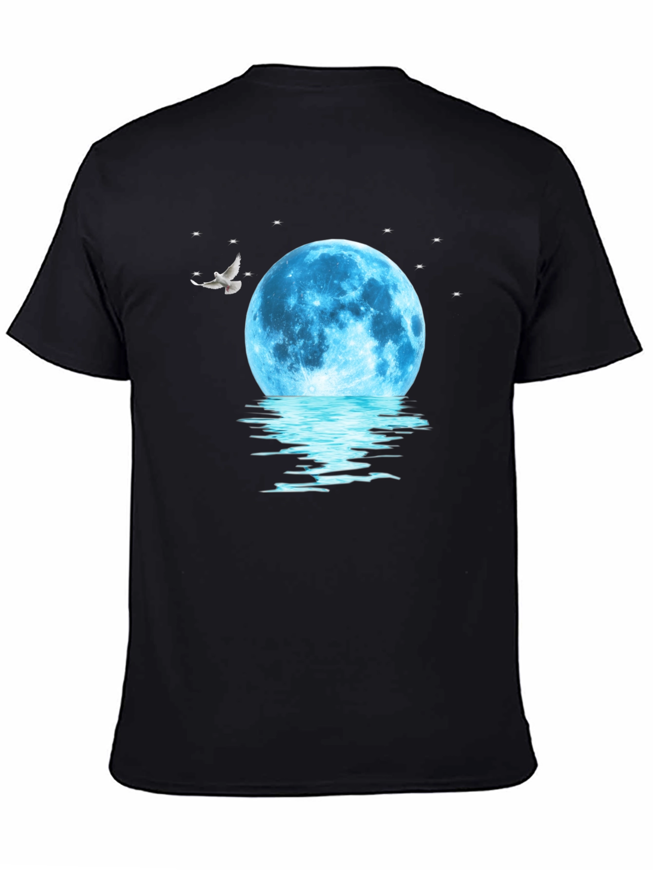 Moonlit Dreams Graphic Tee - Black Cotton Comfort