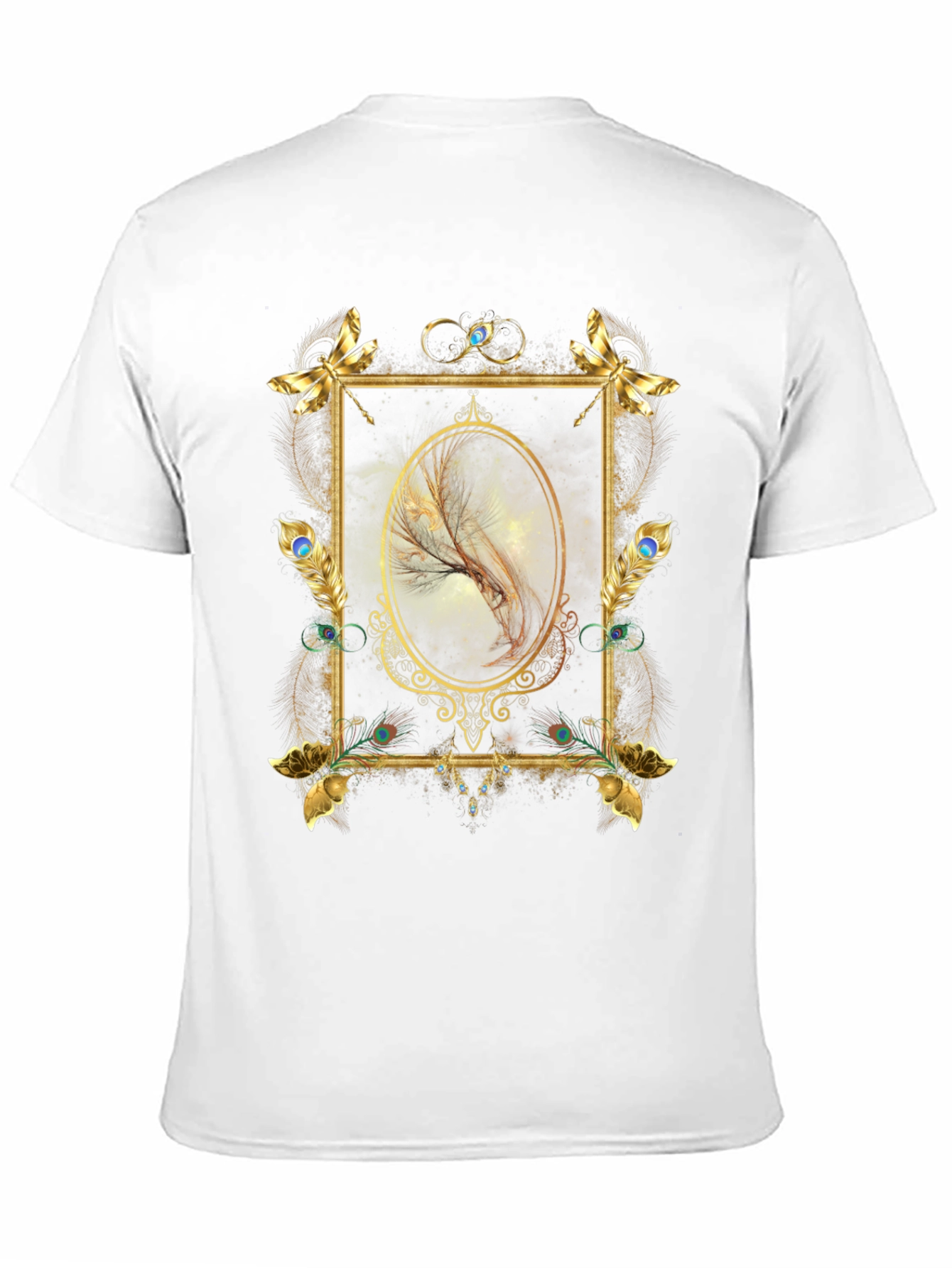 Golden Frame Feather Graphic Tee