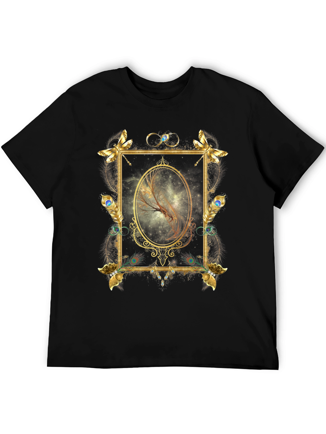 Golden Frame Feather Graphic Tee