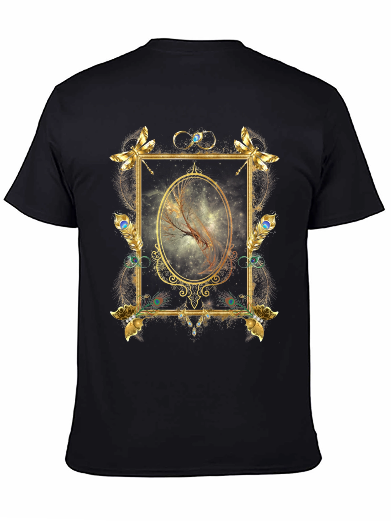 Golden Frame Feather Graphic Tee