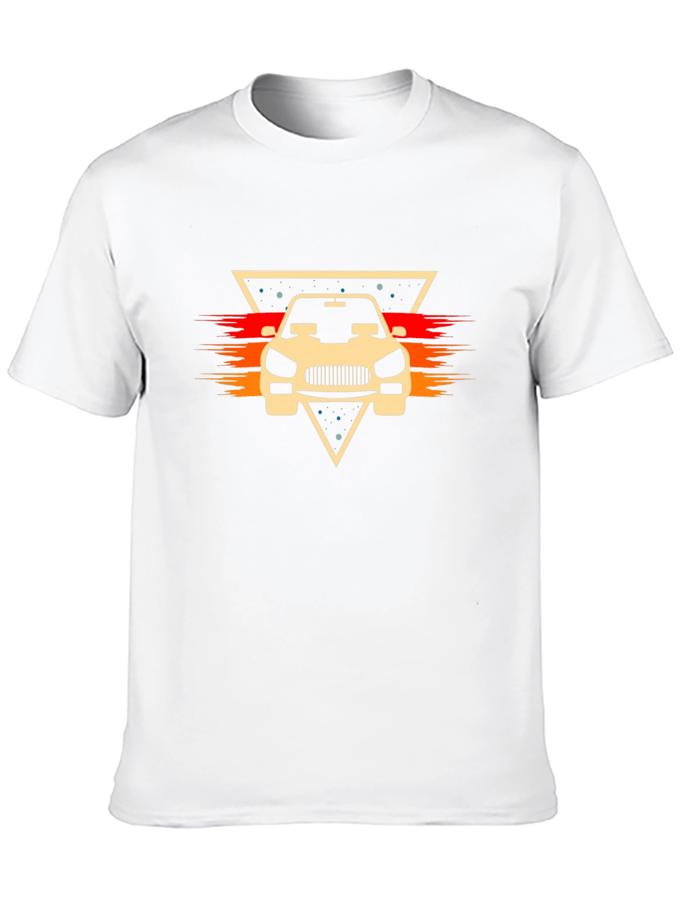Retro Car Graphic Tee - Stylish Black Cotton T-Shirt
