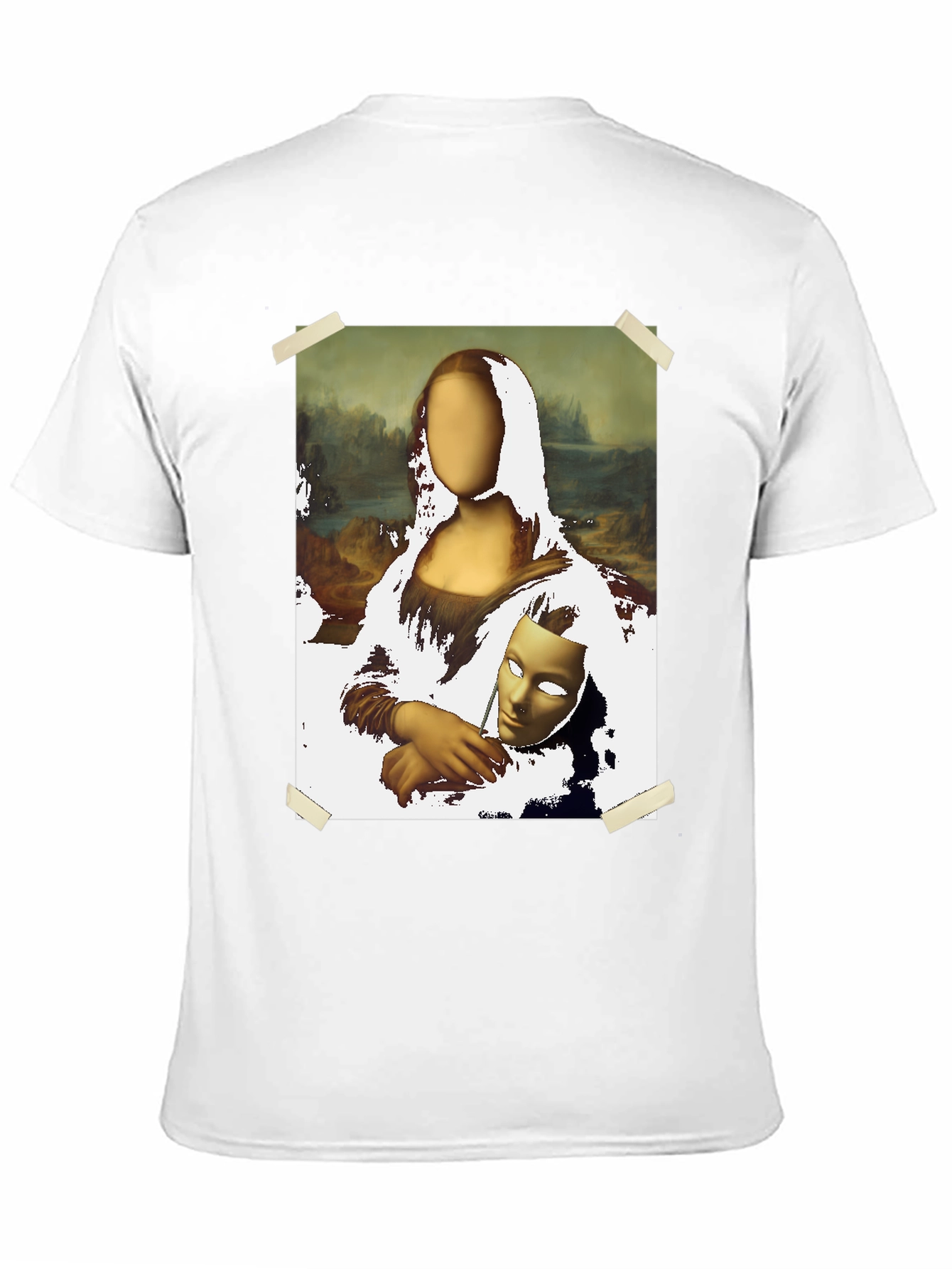 Mona Lisa T-Shirt - Surreal Mask Design