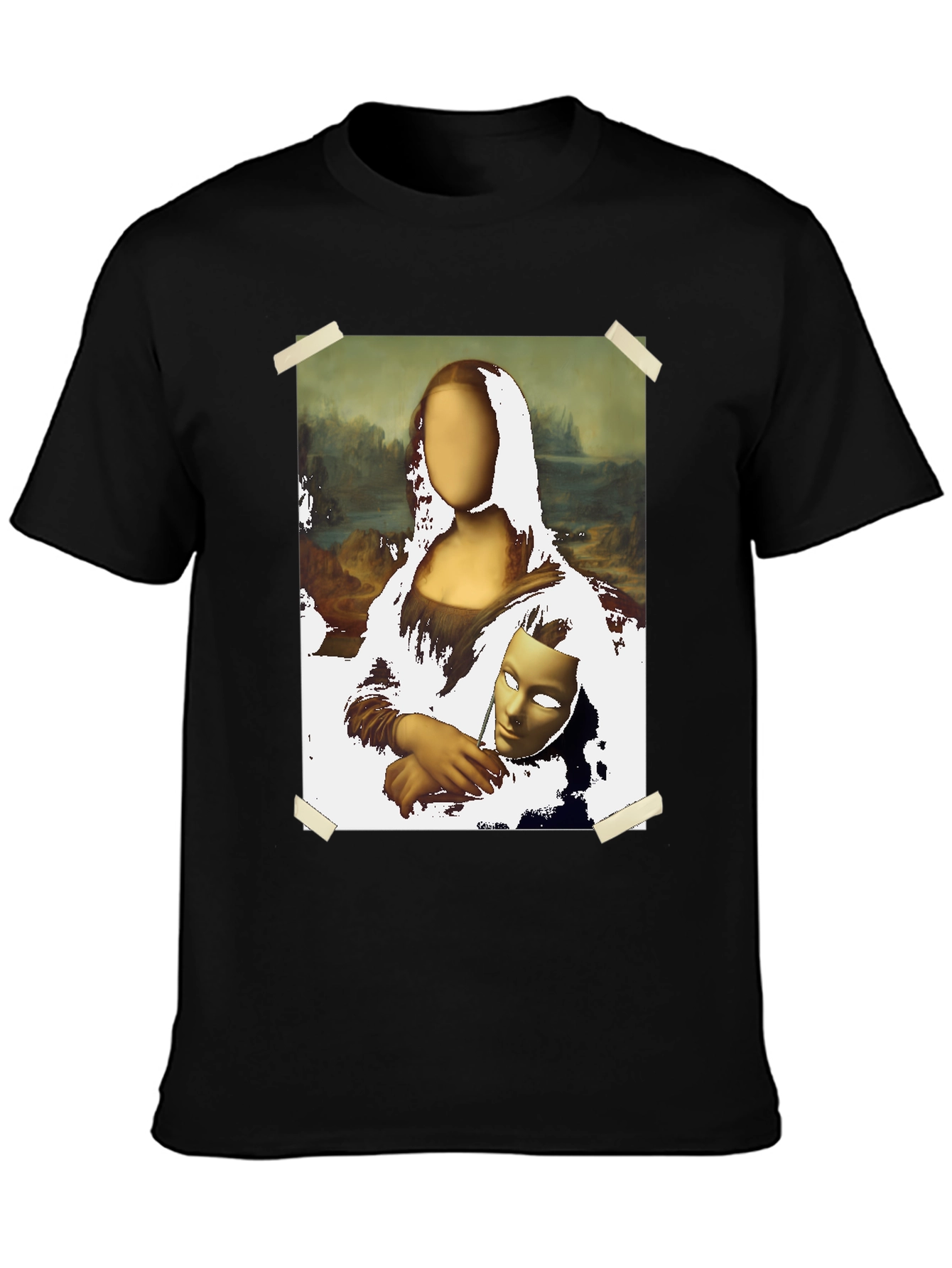 Mona Lisa T-Shirt - Surreal Mask Design