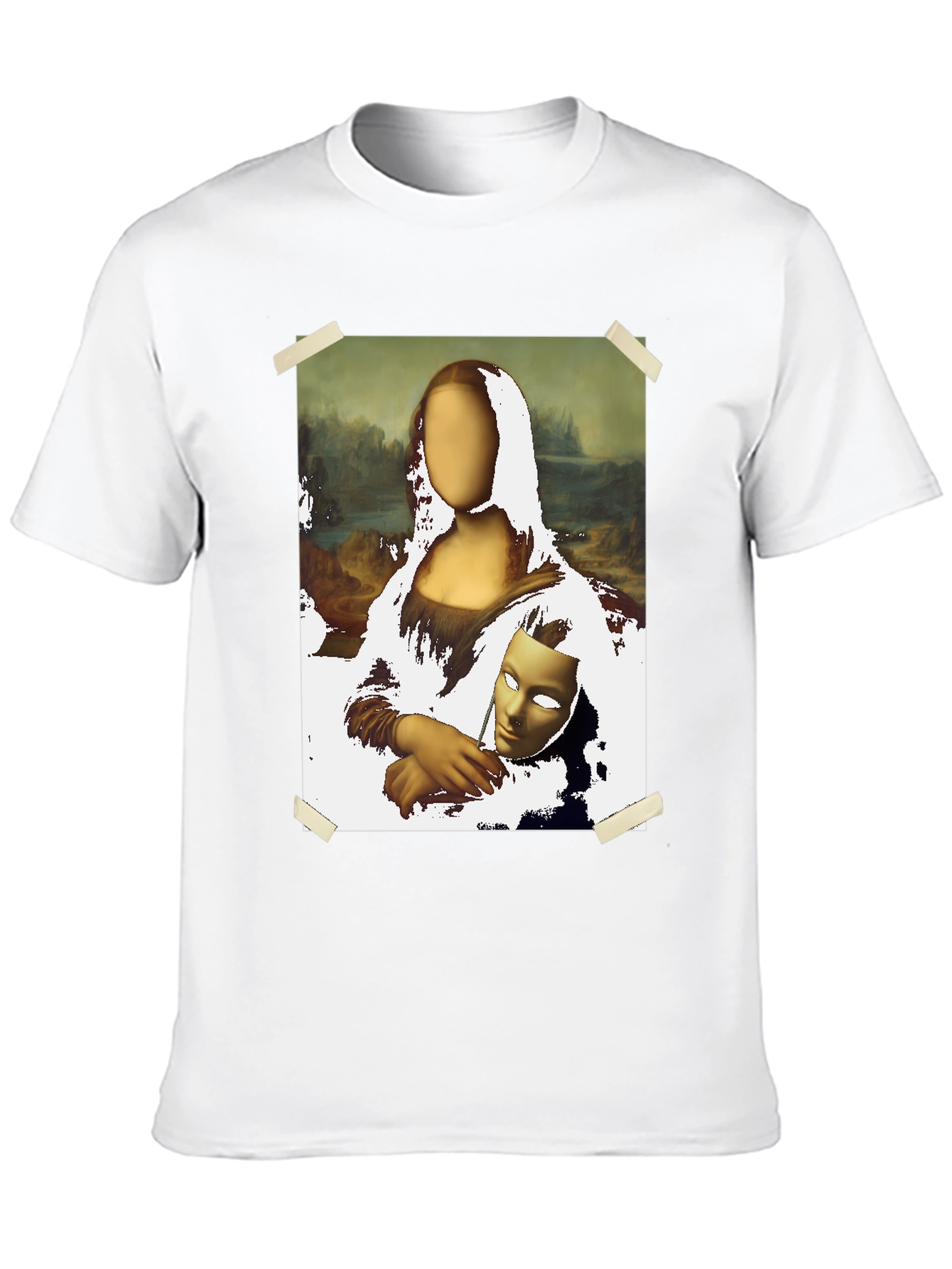 Mona Lisa T-Shirt - Surreal Mask Design