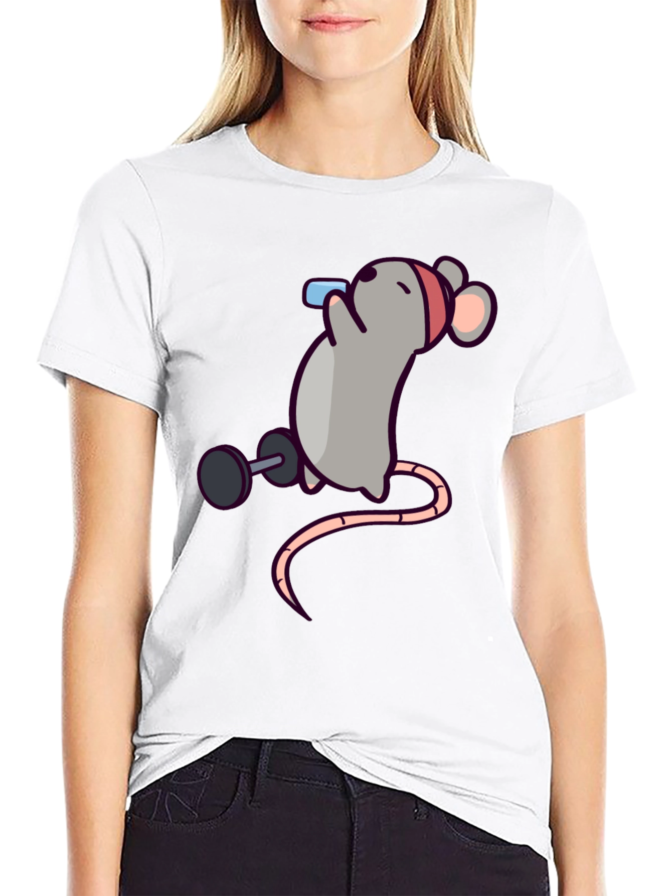 Workout Mouse Graphic T-Shirt