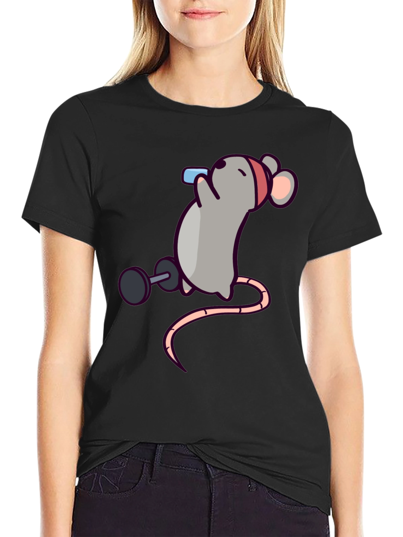 Workout Mouse Graphic T-Shirt