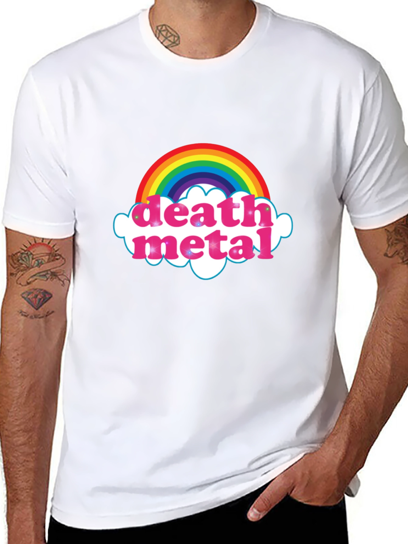 Rainbow Death Metal Graphic T-Shirt