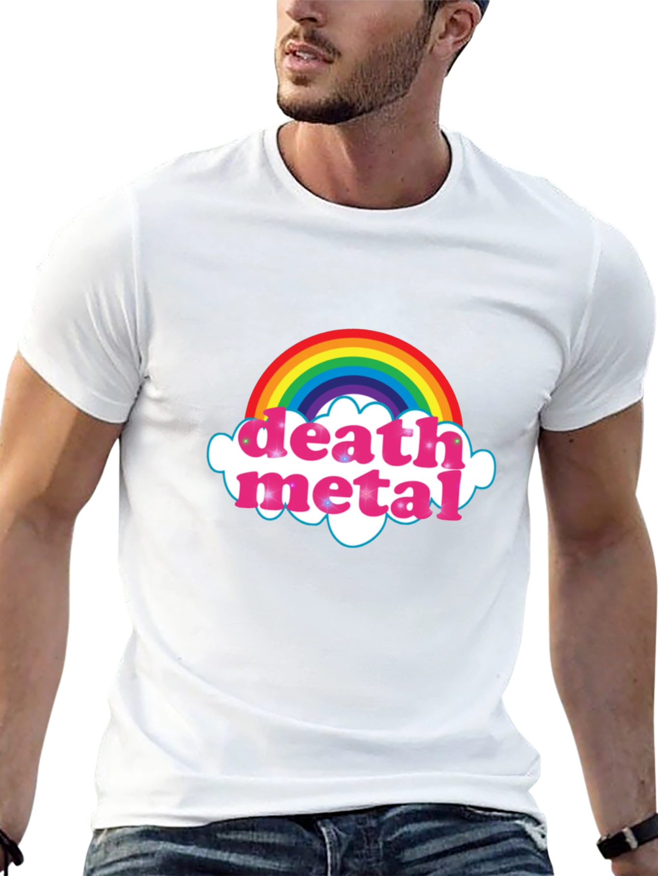 Rainbow Death Metal Graphic T-Shirt