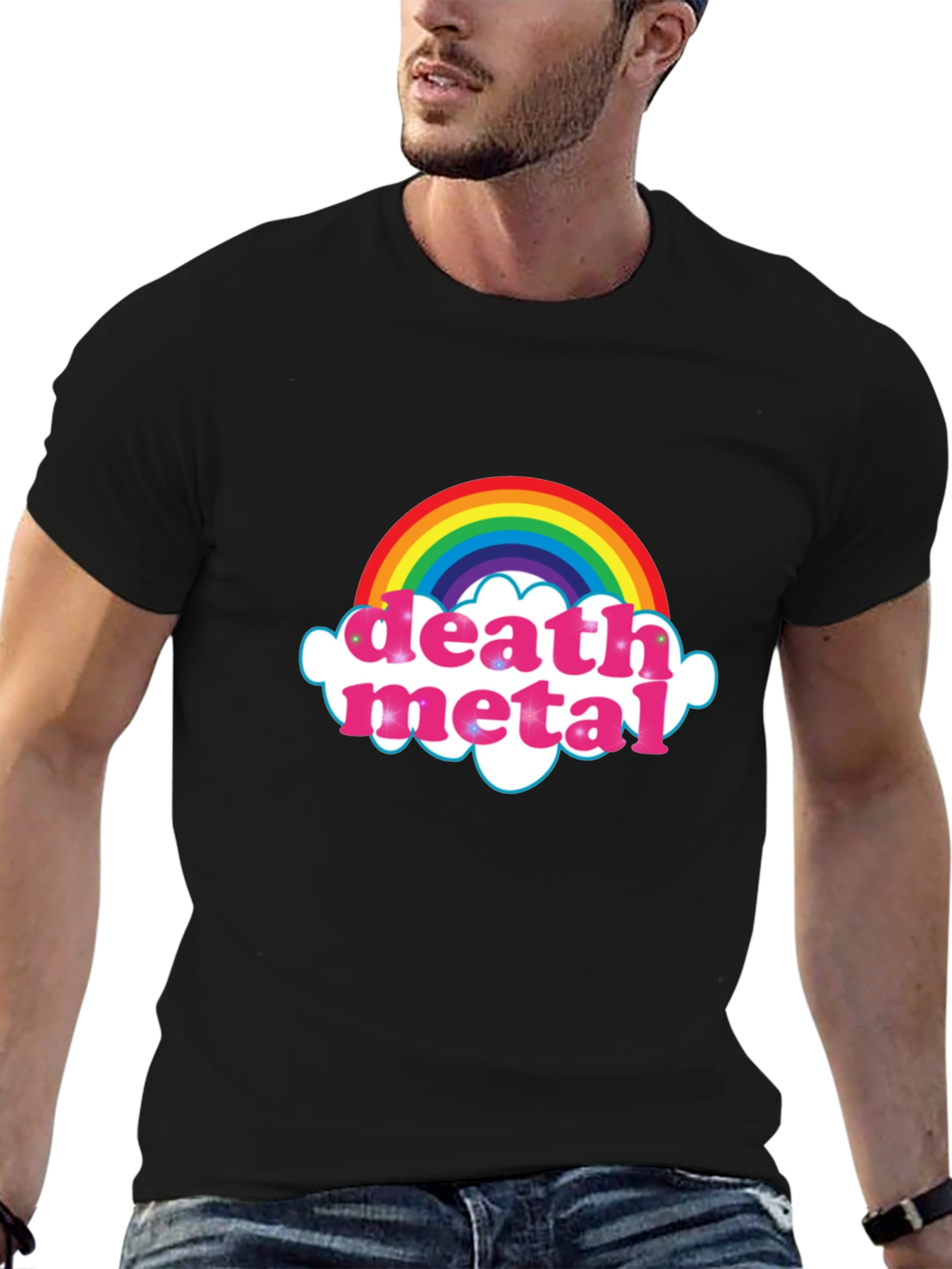 Rainbow Death Metal Graphic T-Shirt