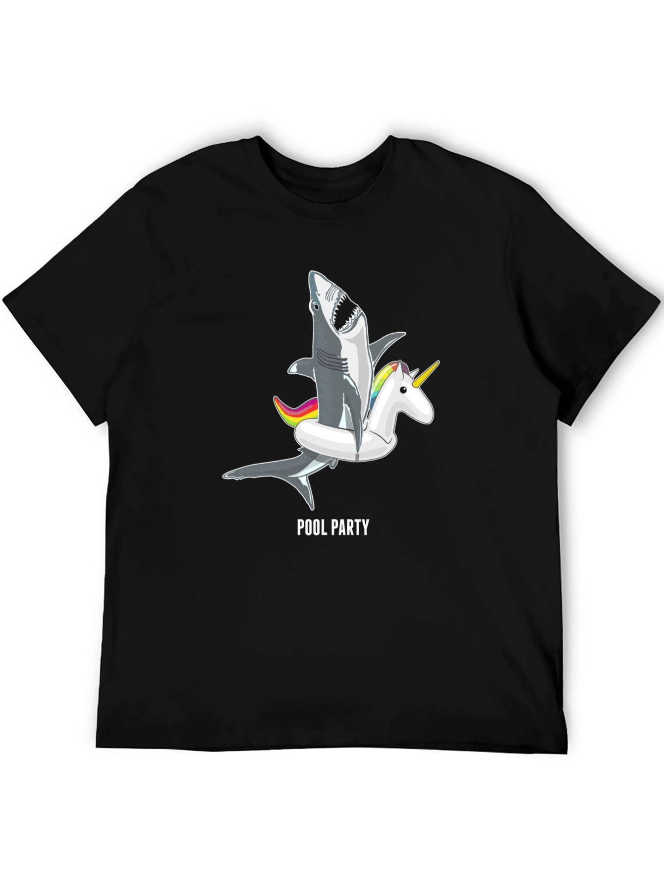 Pool Party Shark Unicorn Graphic Tee