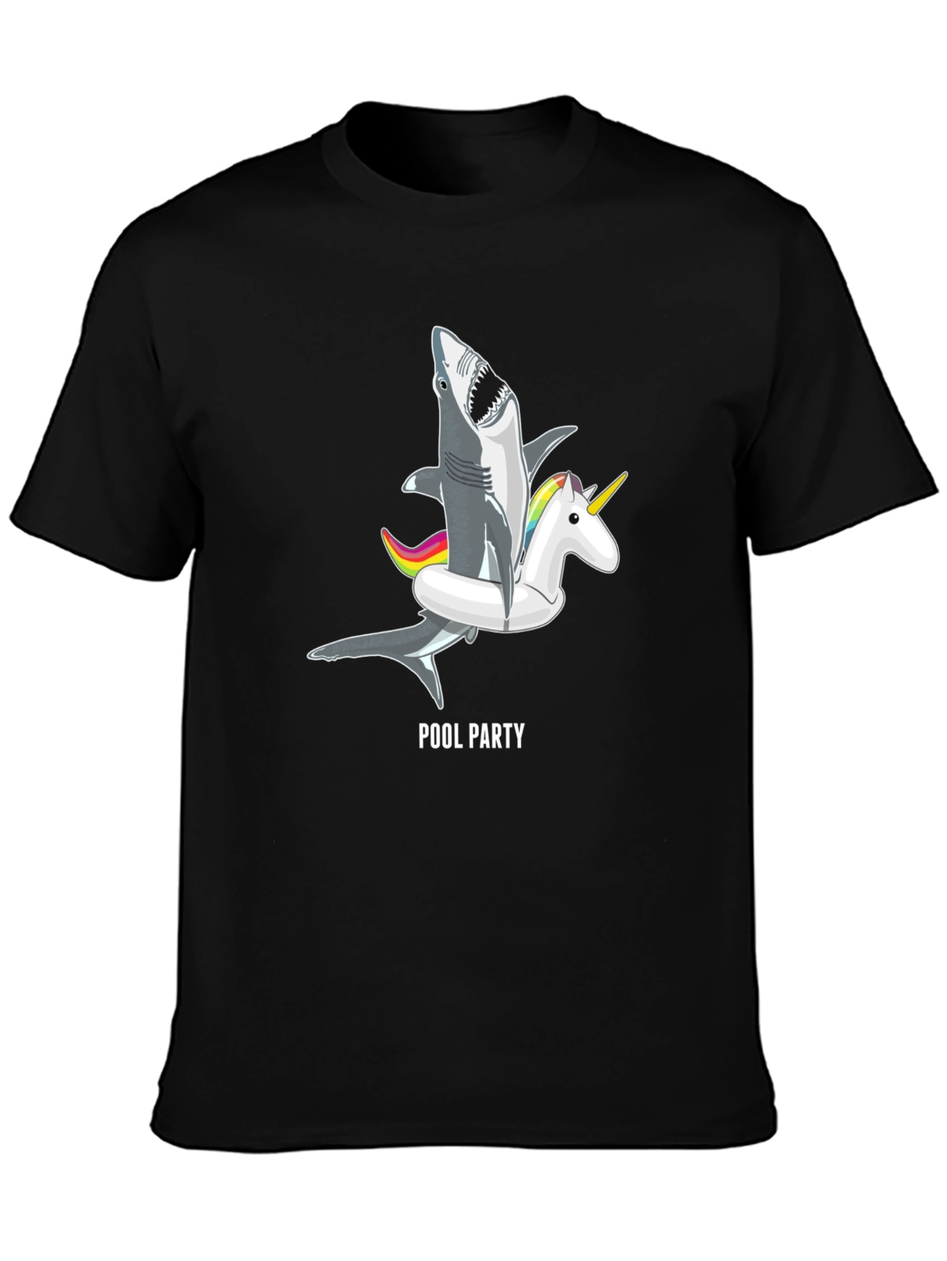 Pool Party Shark Unicorn Graphic Tee