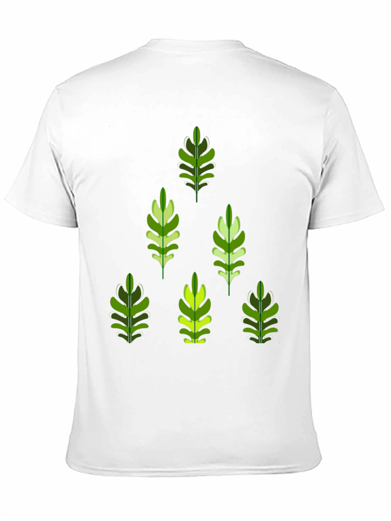 Leaf Patterned Black T-Shirt