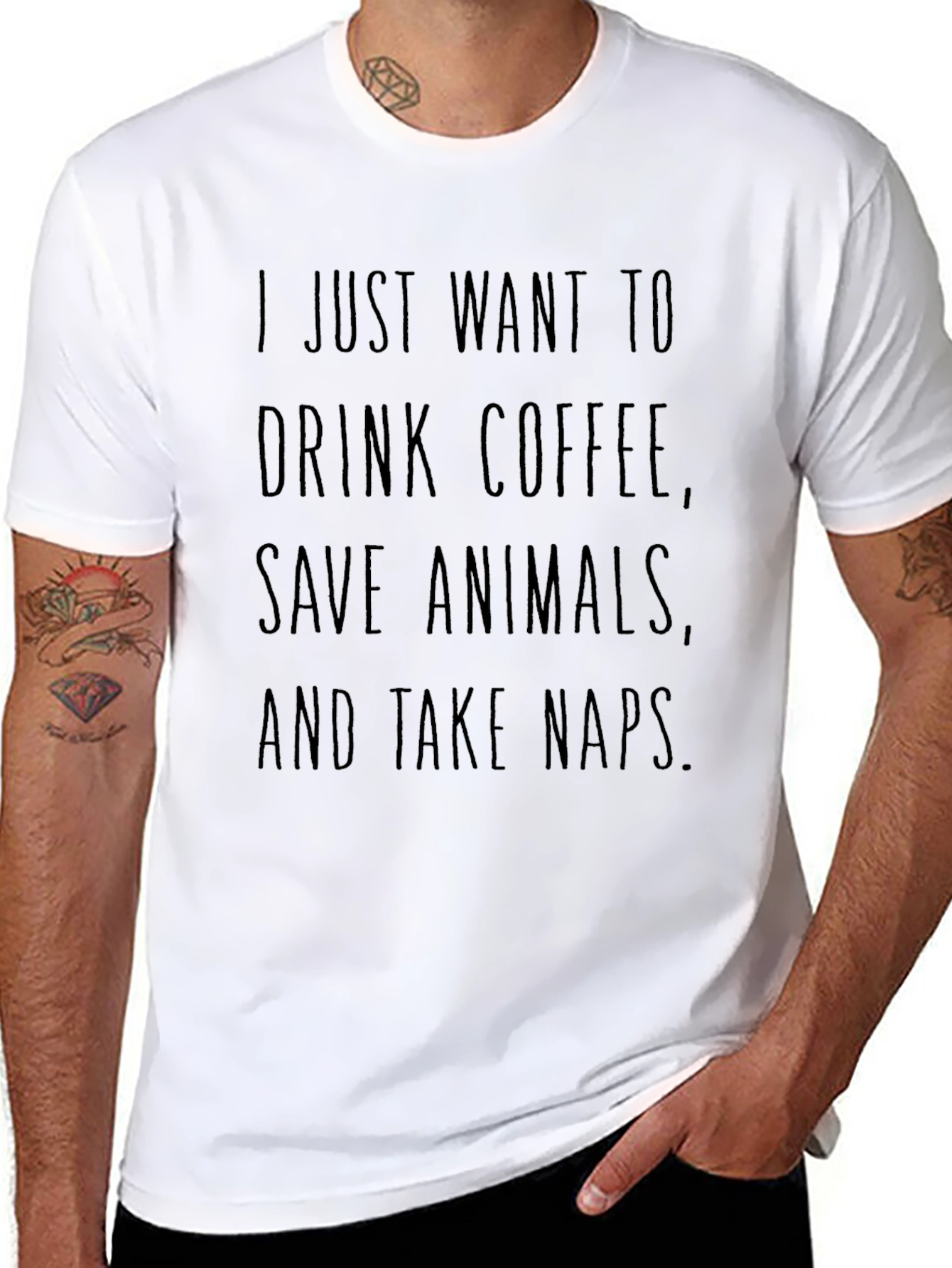 Coffee Animals Naps T-Shirt