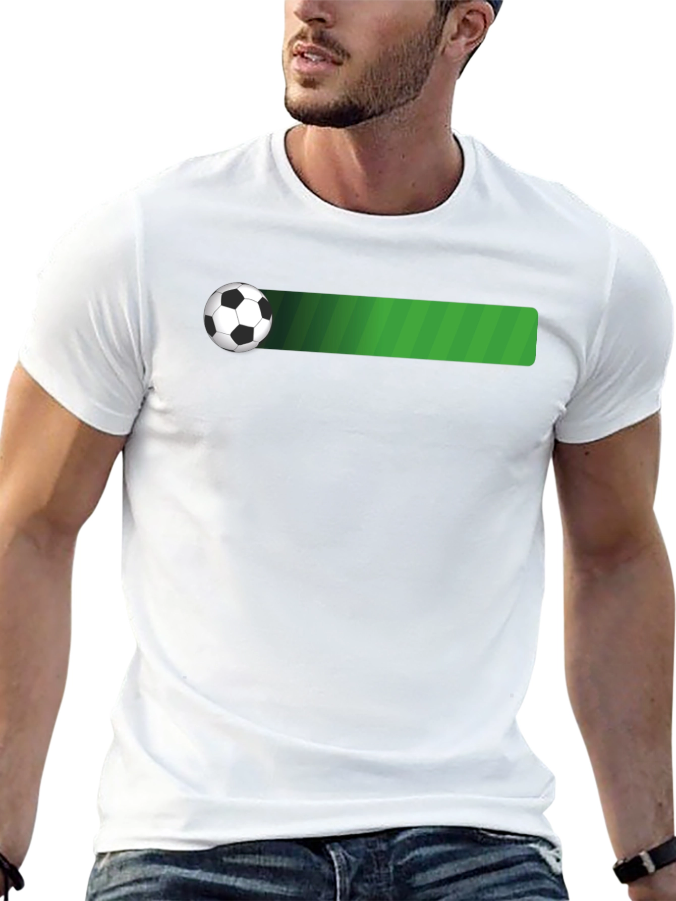 Soccer Ball T-Shirt - Black Cotton Tee