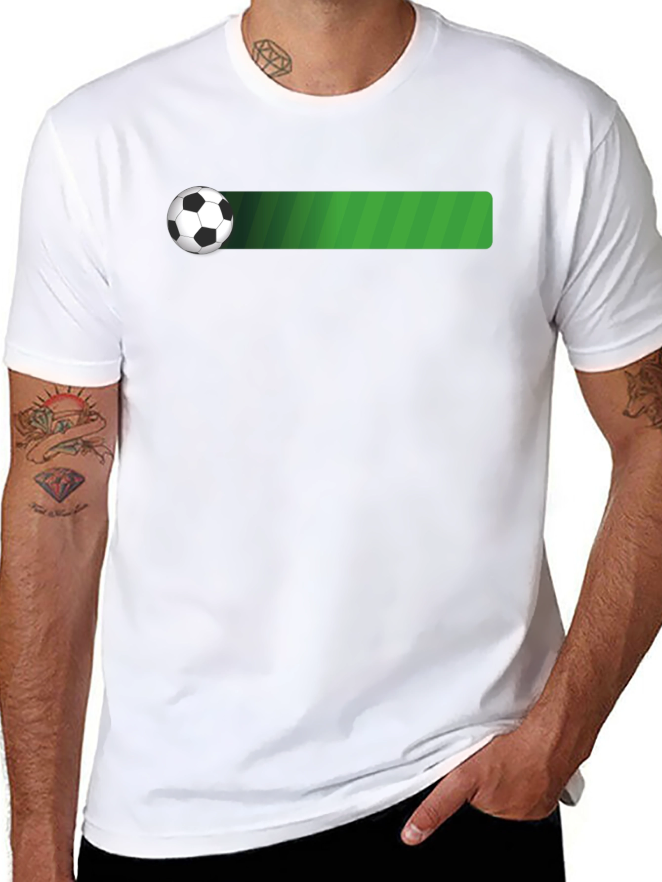 Soccer Ball T-Shirt - Black Cotton Tee