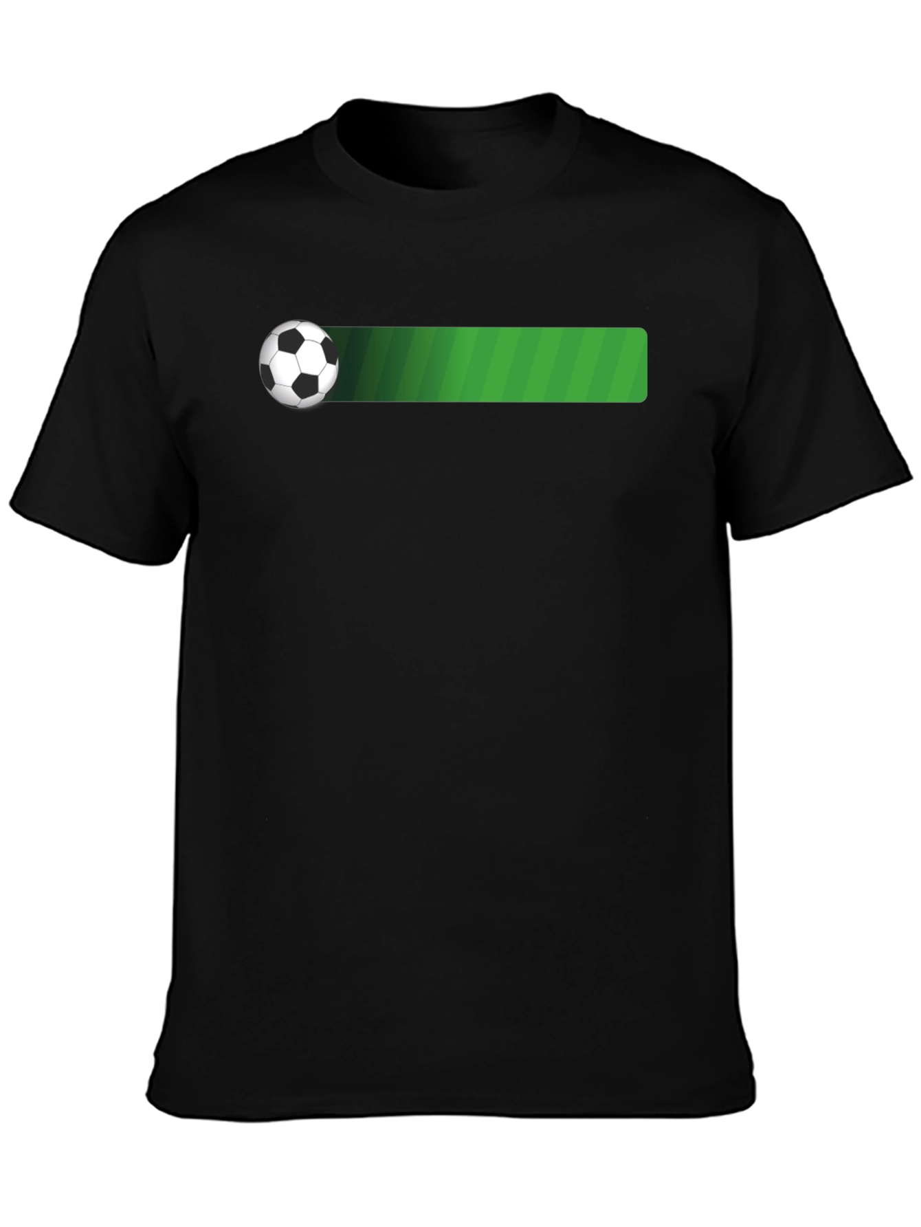 Soccer Ball T-Shirt - Black Cotton Tee