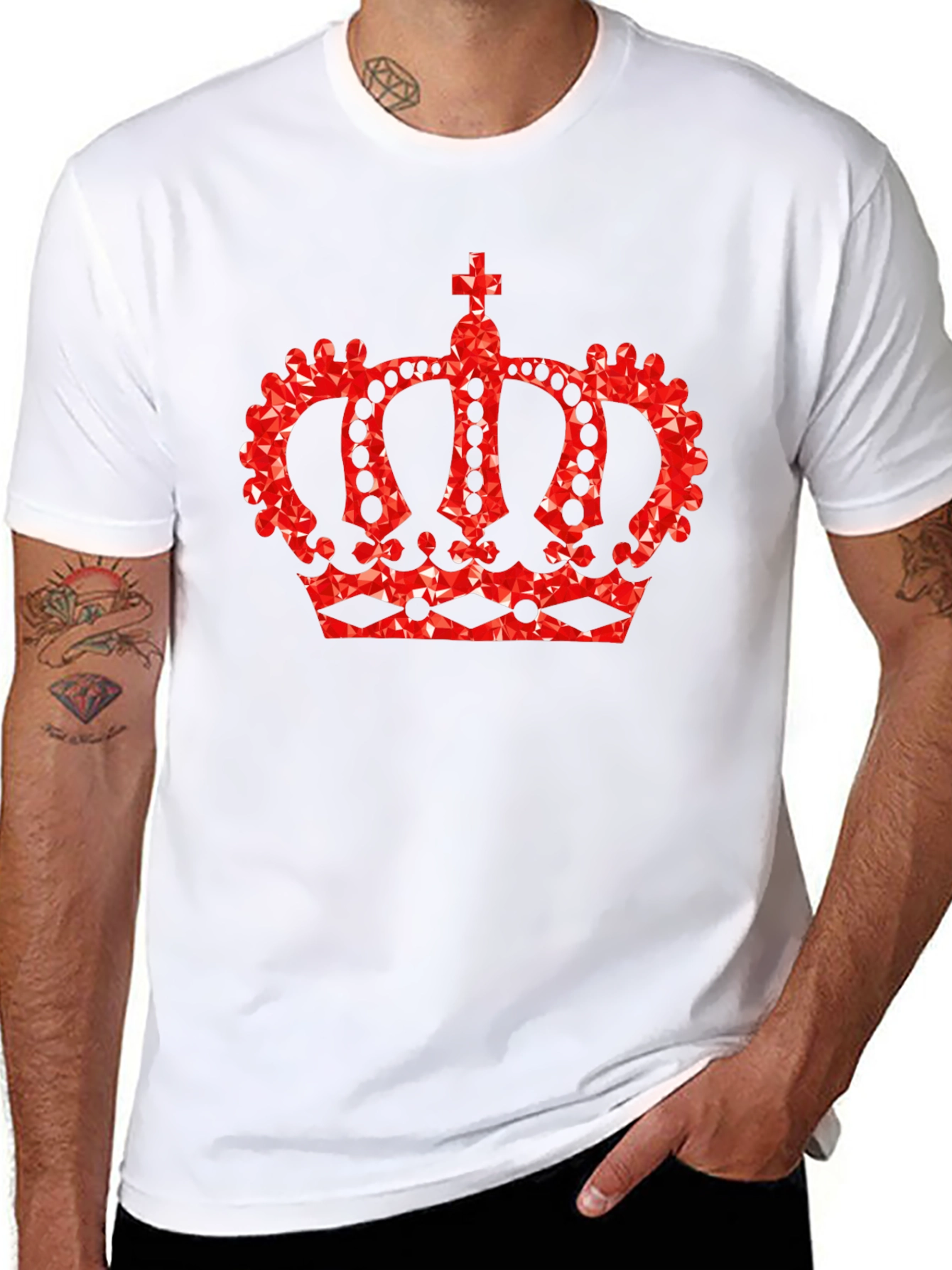 Crown Graphic Tee - Royal Red Design