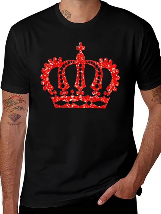Crown Graphic Tee - Royal Red Design