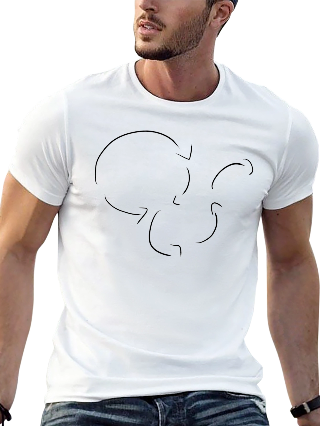 Mens Black Graphic Tee