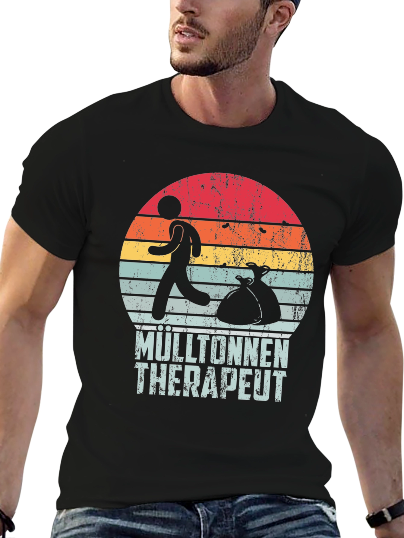 Mülltonnen Therapeut T-Shirt Retro Style