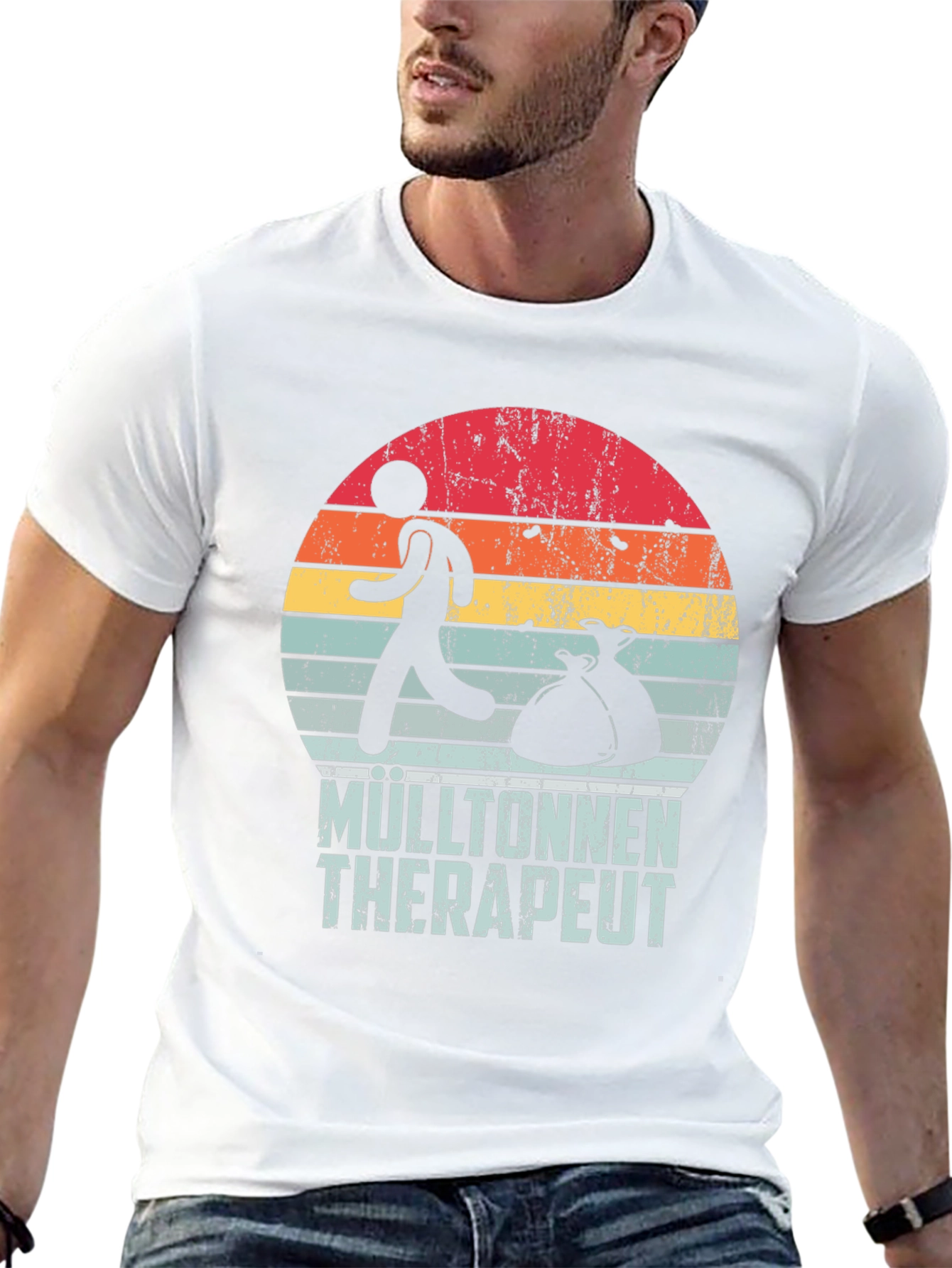 Mülltonnen Therapeut T-Shirt Retro Style