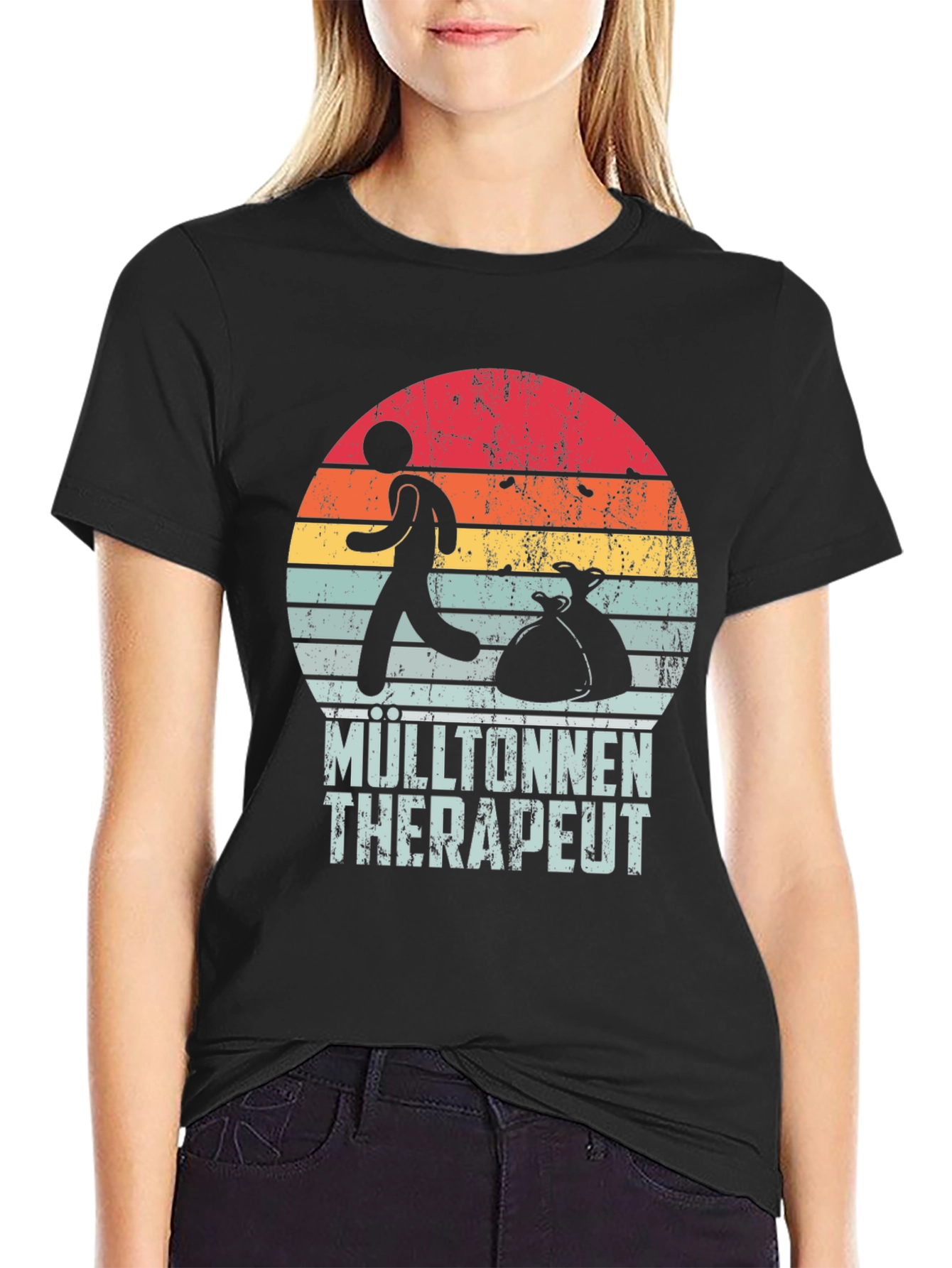 Mülltonnen Therapeut T-Shirt Retro Style