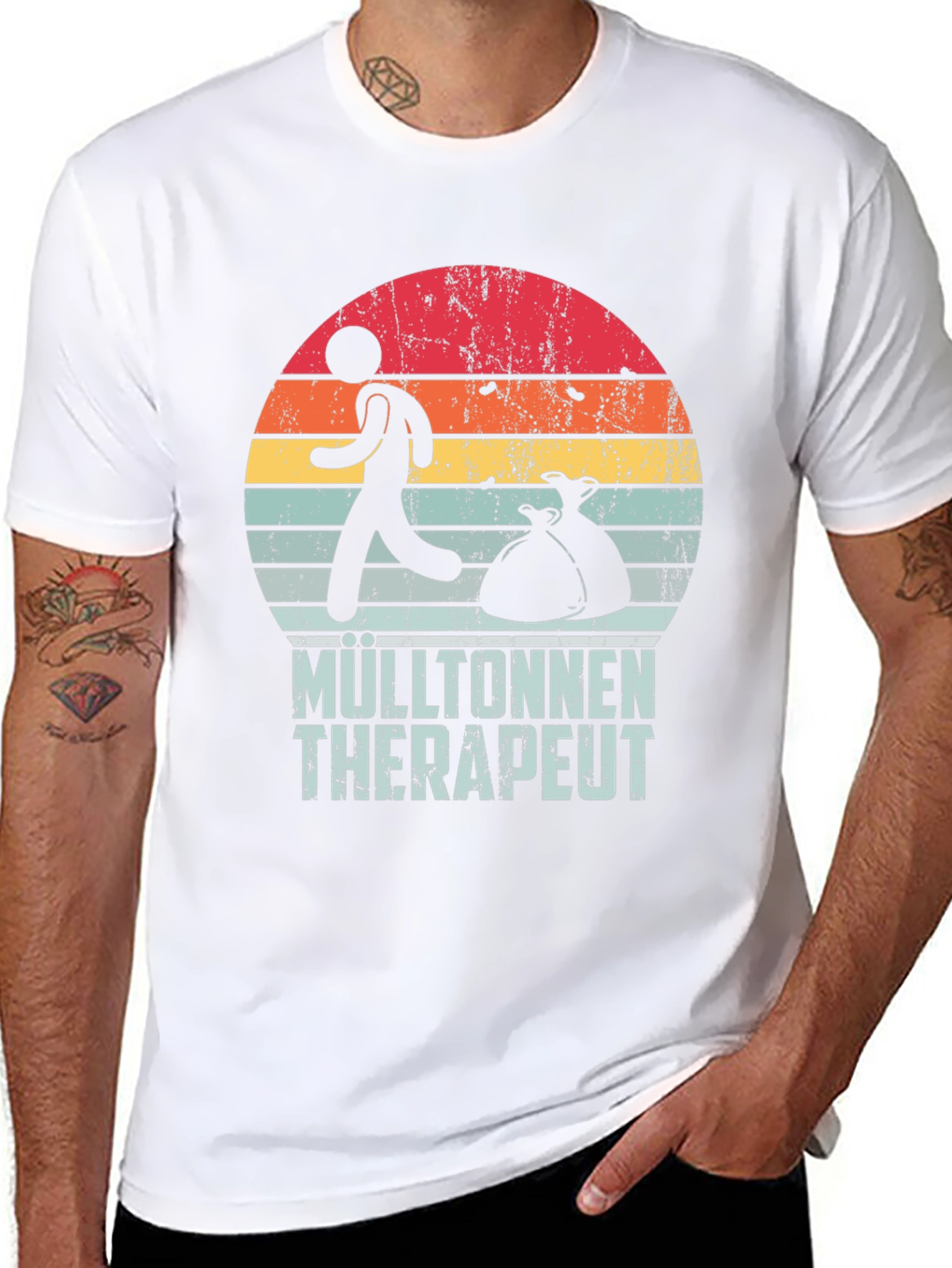 Mülltonnen Therapeut T-Shirt Retro Style