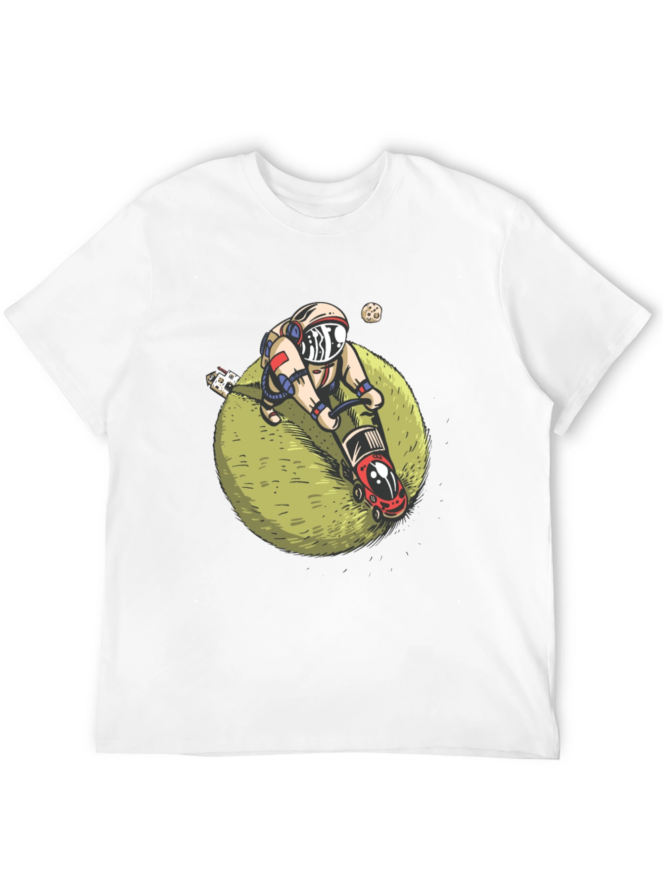 Astronaut Lawn Mowing T-Shirt - Space Humor Tee