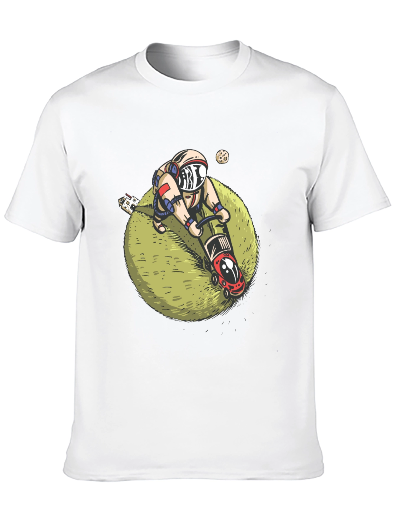 Astronaut Lawn Mowing T-Shirt - Space Humor Tee