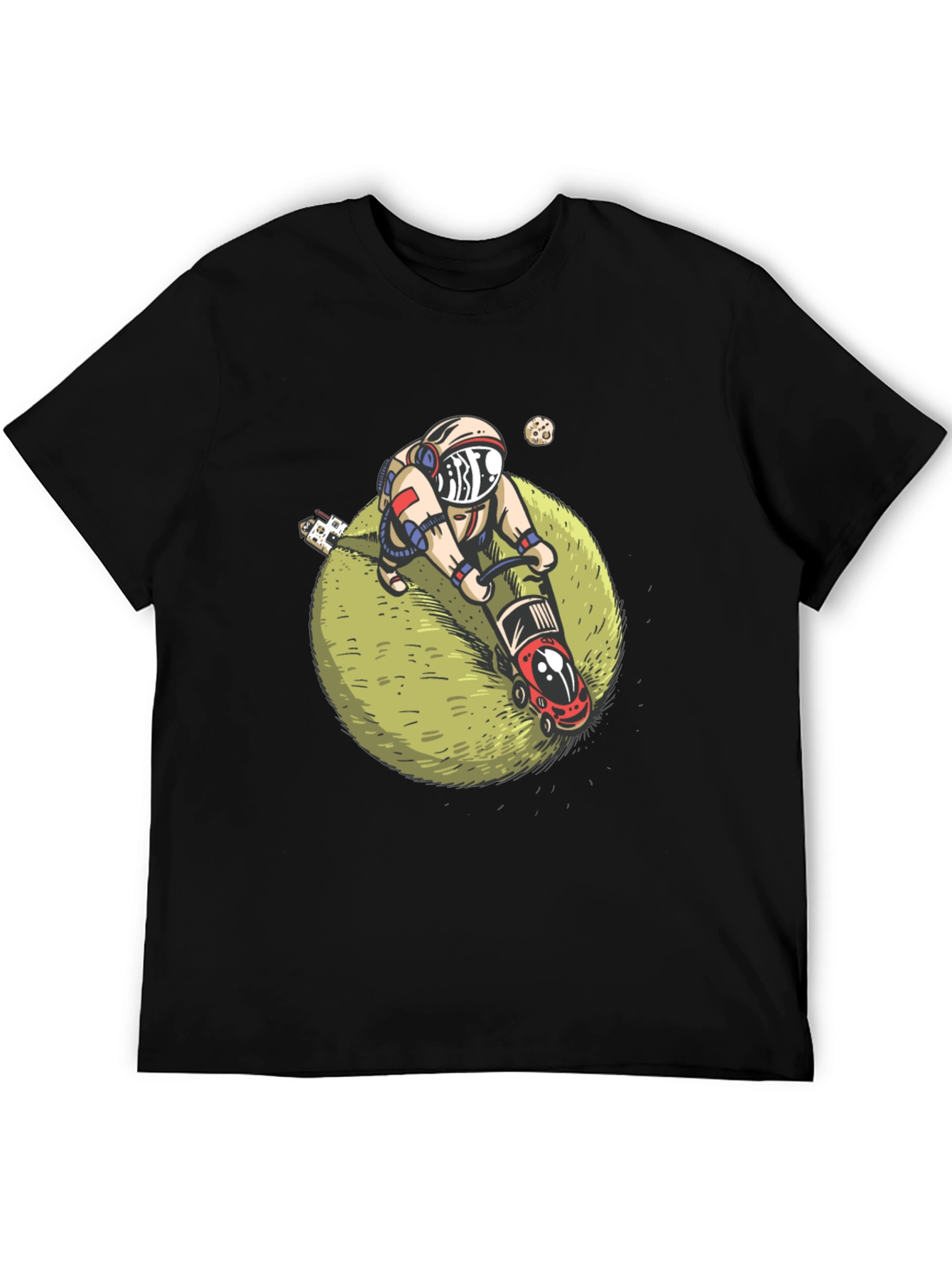 Astronaut Lawn Mowing T-Shirt - Space Humor Tee