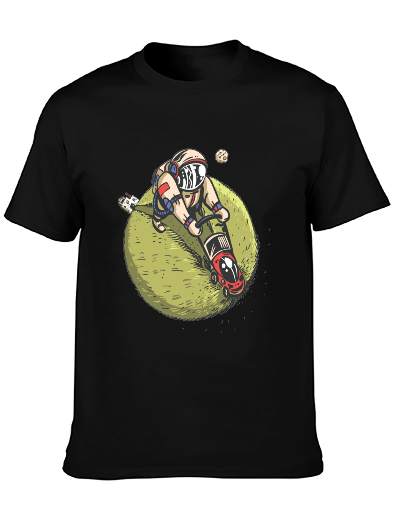 Astronaut Lawn Mowing T-Shirt - Space Humor Tee