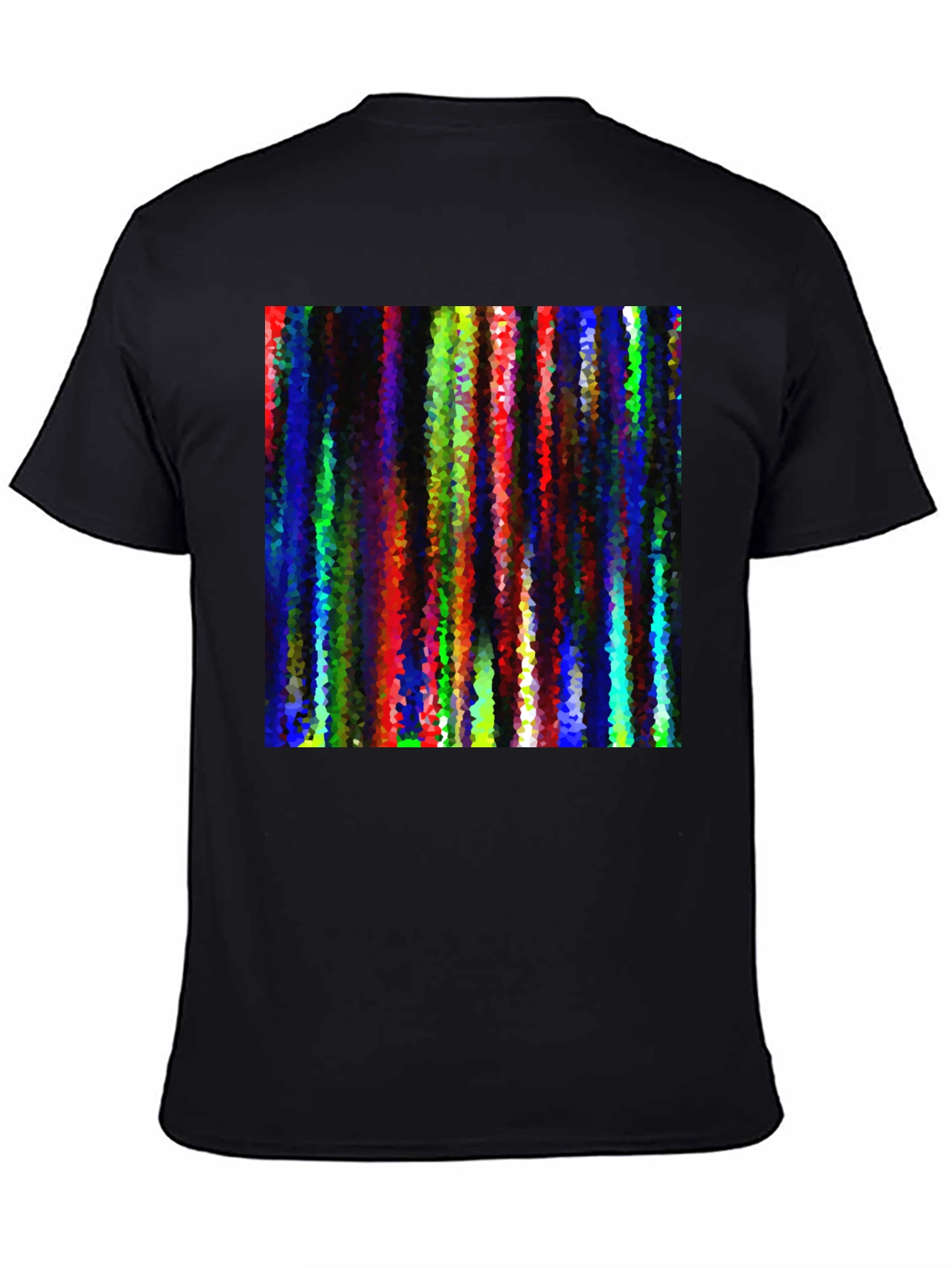 Abstract Geometric Art Graphic Black T-Shirt