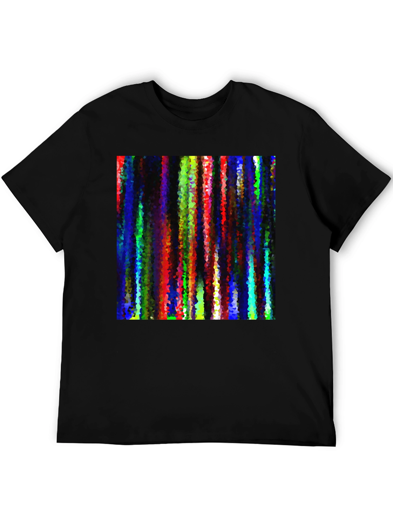 Abstract Geometric Art Graphic Black T-Shirt