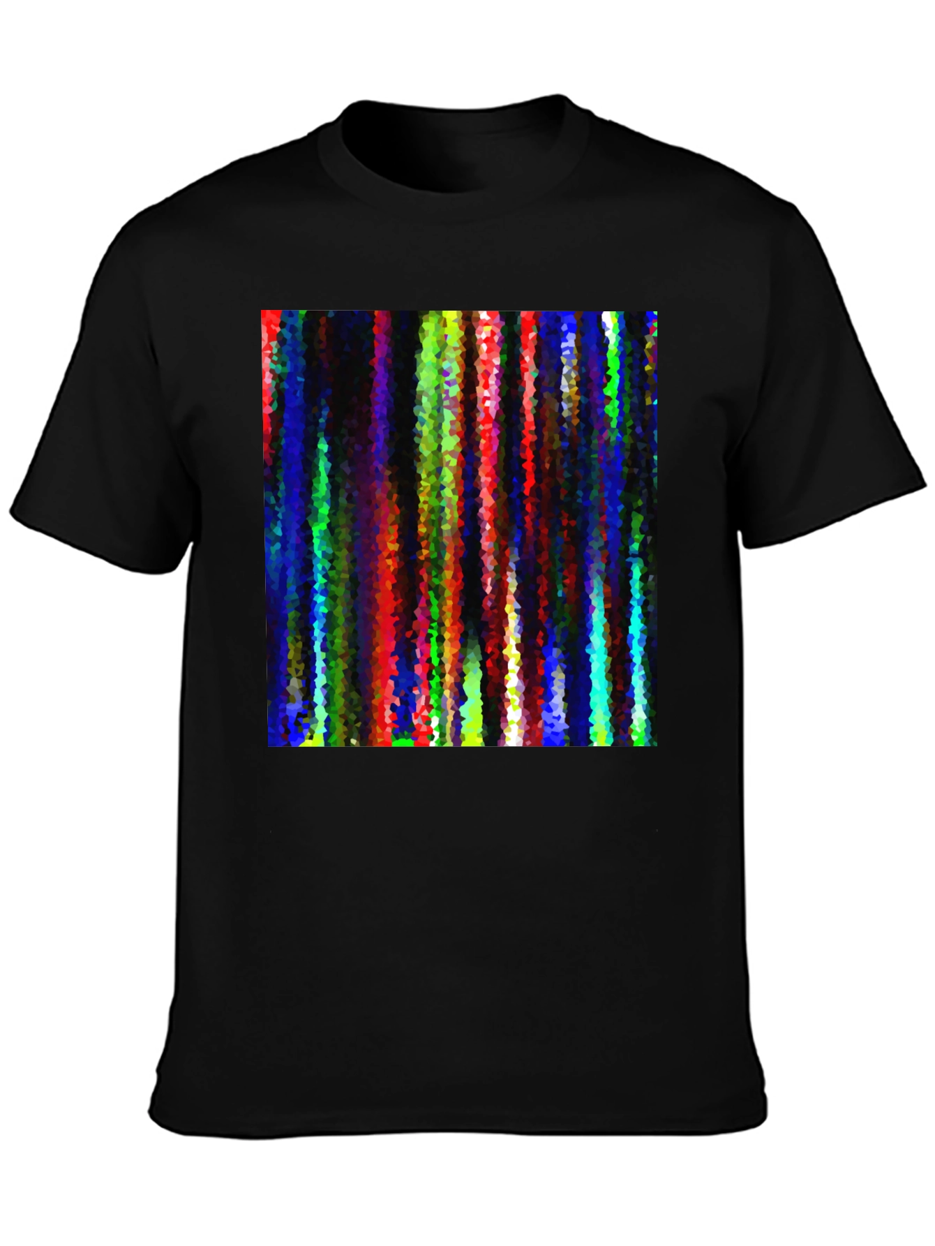 Abstract Geometric Art Graphic Black T-Shirt