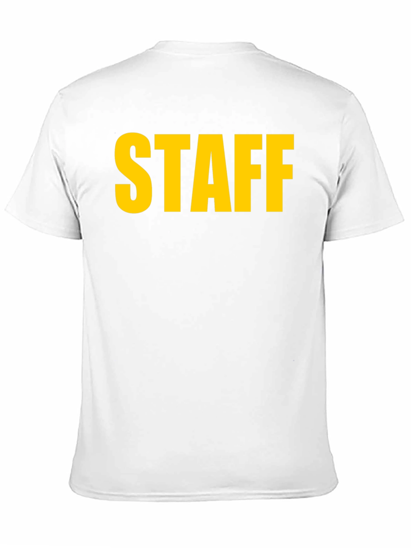 Staff Black T-Shirt - Bold Yellow Text