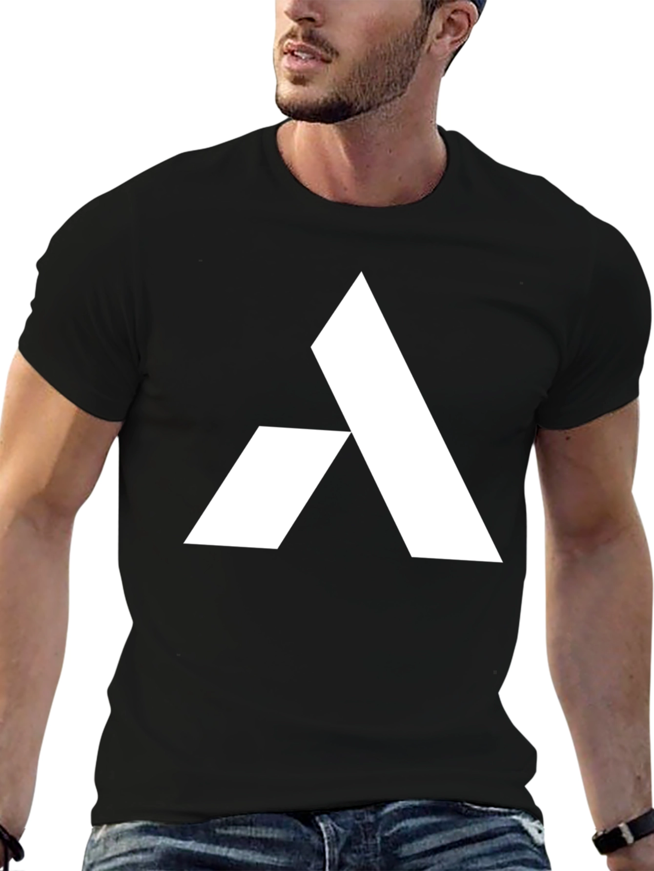 Modern Logo T-Shirt - Black Cotton Blend